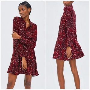 ZARA | BLOGGER FAVORITE ANIMAL PRINT BUTTON FRONT MINI DRESS
